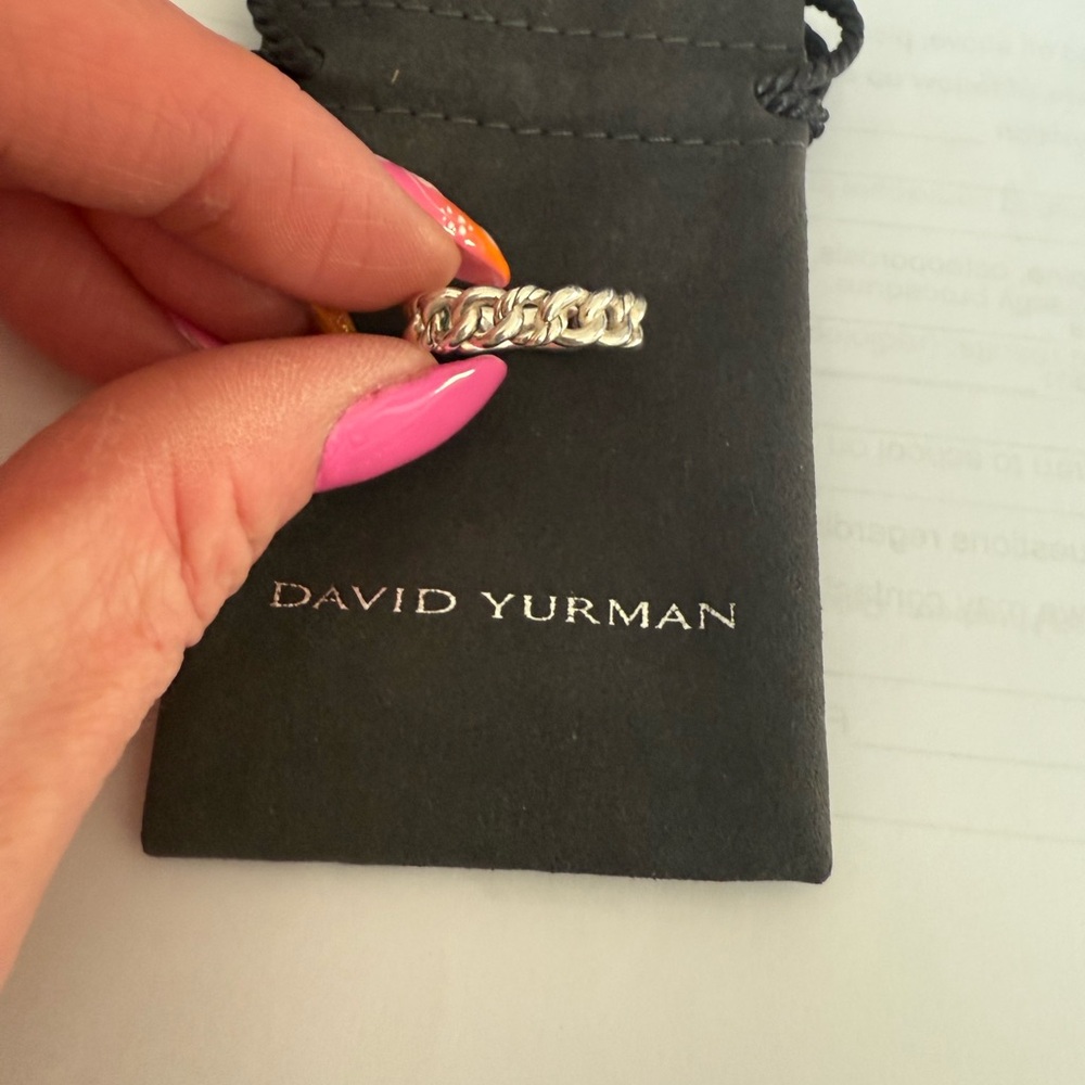 David Yurman Silver Chain Ring - Picture 3 of 3